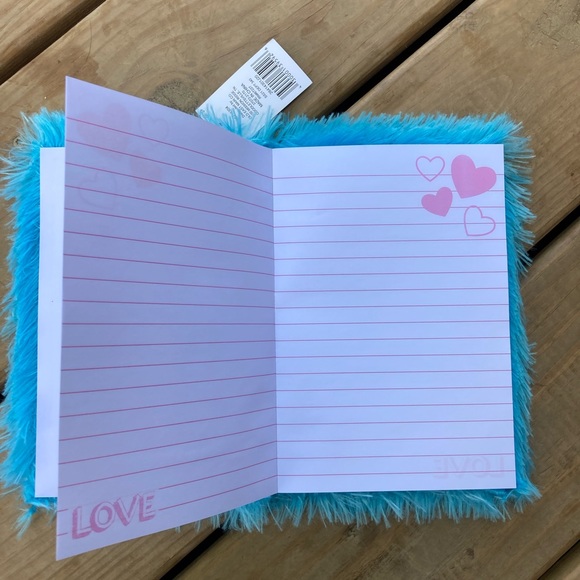 NWT Plush Kitty Cat Furry Diary Notebook Journal - Picture 2 of 5